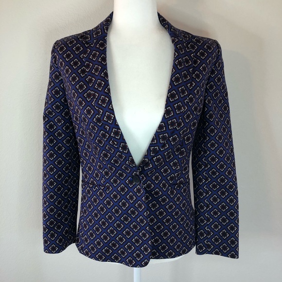 Express Jackets & Blazers - Express blazer size 6 blue button front light
